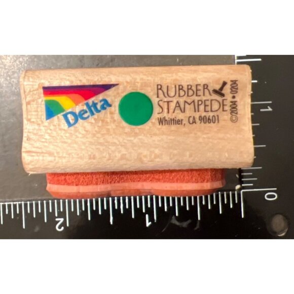 Delta Wood Mounted Rubber Stamp Bunny Face 754C Easter - Picture 3 of 4